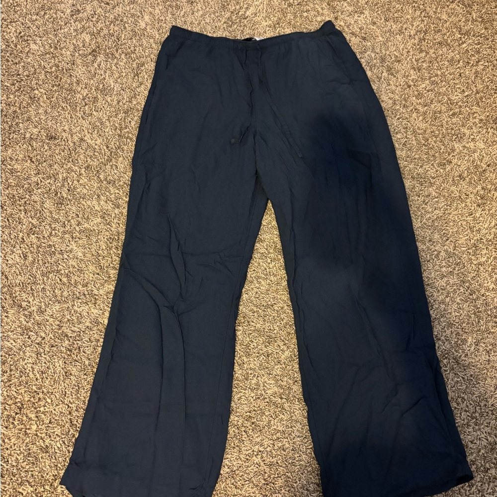 Women’s Linen Navy Pants